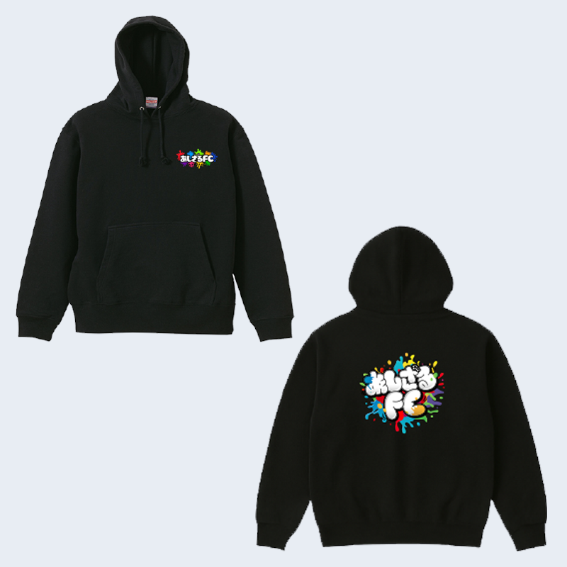 あしざるFCウォームロゴパーカー　黒